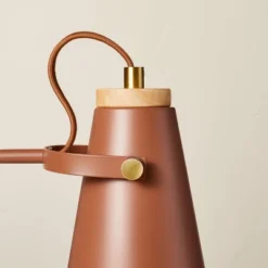 20" Metal Task Lamp With USB Port Terracotta Brown (Includes LED Light Bulb) - Hearth & Hand™ With Magnolia -Furniture Store GUEST 0119d441 dfda 41a0 98f0 523a37861806