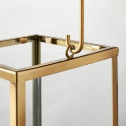 Square Metal & Glass Pillar Candle Lantern - Hearth & Hand™ With Magnolia -Furniture Store GUEST 24966467 9c7c 4826 9a4c abbcf6598992