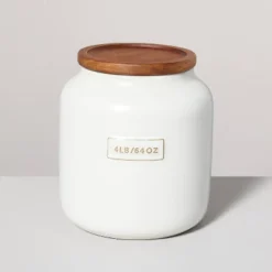 Dry Goods Stoneware Canister With Wood Lid Cream/Brown - Hearth & Hand™ With Magnolia -Furniture Store GUEST 2c91d4cc d7f4 4ffb ae0c 3739dc8140bd