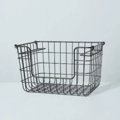 Stacking Wire Storage Basket Matte Black - Hearth & Hand™ With Magnolia -Furniture Store GUEST 51760ad1 4cd5 42e5 ad63 e77e3d305d6d