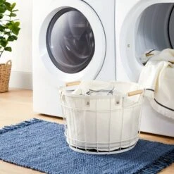 New Release 9 Wire & Fabric Laundry Hamper Sour Cream - Hearth & Hand™ With Magnolia
