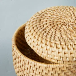 Woven Basket With Lid Natural - Hearth & Hand™ With Magnolia -Furniture Store GUEST 5771aee5 3de9 4b2d 8eea 1b818536233b