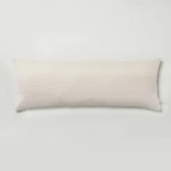 16"x42" Slub Center Stripe Oversized Lumbar Bed Pillow - Hearth & Hand™ With Magnolia 13 16"x42" Slub Center Stripe Oversized Lumbar Bed Pillow - Hearth & Hand™ With Magnolia -Furniture Store GUEST 59c94da2 2910 417b 9717 22b1103abb33