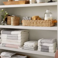 3 Compartment Woven Tank Tray With Leather Handles Beige - Hearth & Hand™ With Magnolia -Furniture Store GUEST 5d461430 3234 4cec add0 326ae5dc41b1