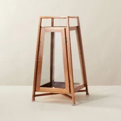 Raised Metal & Glass Pillar Candle Lantern Copper - Hearth & Hand™ With Magnolia -Furniture Store GUEST 6539ef87 2624 49f6 ba33 026e18d1ec9e