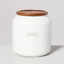 Dry Goods Stoneware Canister With Wood Lid Cream/Brown - Hearth & Hand™ With Magnolia -Furniture Store GUEST 69719d52 15f0 4519 8406 500a18f94cb3
