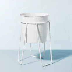 Powder-Coated Metal Planter White - Hearth & Hand™ With Magnolia 8 Powder-Coated Metal Planter White - Hearth & Hand™ With Magnolia -Furniture Store GUEST 735655e7 97fd 4c48 9b34 03a10412a7af