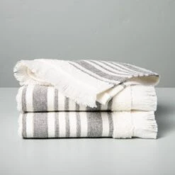 Multistripe Bath Towels Cream/Gray - Hearth & Hand™ With Magnolia -Furniture Store GUEST 78ade48d d25d 4e09 b83f 227a74722f75