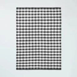 Textured Gingham Indoor/Outdoor Woven Area Rug Dark Gray/Cream - Hearth & Hand™ With Magnolia 9 Textured Gingham Indoor/Outdoor Woven Area Rug Dark Gray/Cream - Hearth & Hand™ With Magnolia -Furniture Store GUEST 7fa14ad2 ed86 4558 a2fa 0f697f0eabed