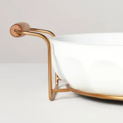 3qt Oven-to-Table Fluted Stoneware Round Baking Dish With Cradle Carrier Cream - Hearth & Hand™ With Magnolia -Furniture Store GUEST 946b3778 a0ff 4ff7 bb95 3c491bb7f6bb