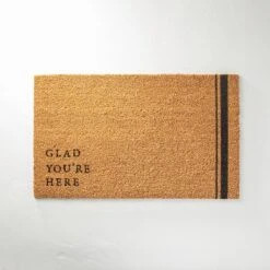 Glad You're Here Coir Doormat Tan/Black - Hearth & Hand™ With Magnolia -Furniture Store GUEST 9d97dd76 0e01 4045 8d97 41d7d05c60bb