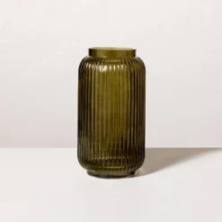 Ribbed Glass Jug Vase Dark Green - Hearth & Hand™ With Magnolia -Furniture Store GUEST ab2d0c8c 897e 425f 8c87 38834a481ab7
