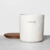 67oz Stoneware Sugar Canister With Wood Lid Cream/Brown - Hearth & Hand™ With Magnolia