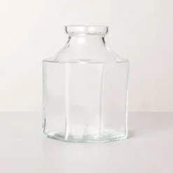 Octagonal Clear Glass Bottle Vase - Hearth & Hand™ With Magnolia -Furniture Store GUEST b77fda3b 4964 41c9 b258 a7f93f4b99c9