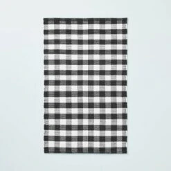 Textured Gingham Indoor/Outdoor Woven Area Rug Dark Gray/Cream - Hearth & Hand™ With Magnolia 8 Textured Gingham Indoor/Outdoor Woven Area Rug Dark Gray/Cream - Hearth & Hand™ With Magnolia -Furniture Store GUEST c05f3439 a175 48da b02f 71e3468b8cdf