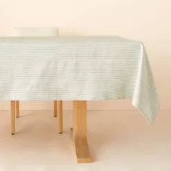 Textured Stripe Rectangular Woven Tablecloth Sage Green - Hearth & Hand™ With Magnolia -Furniture Store GUEST c3a01842 e96b 47be ad99 0a36d4393dc6