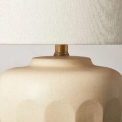 Faceted Ceramic Table Lamp Taupe/Cream (Includes LED Light Bulb) - Hearth & Hand™ With Magnolia -Furniture Store GUEST da8e631d bb1b 4505 abbc ceff25417c31