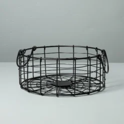 Round Wire Storage Basket With Handles Black - Hearth & Hand™ With Magnolia -Furniture Store GUEST db906be6 c2aa 4ee5 bb74 a0cff421c0e0