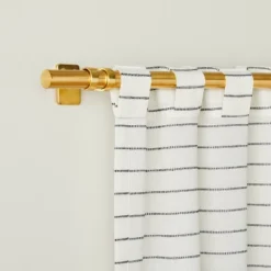 Blanket Stitch Curtain Panel Dark Gray/Cream - Hearth & Hand™ With Magnolia -Furniture Store GUEST ece4abbc 9ca7 4c04 a6cf 69f1ec5d040c