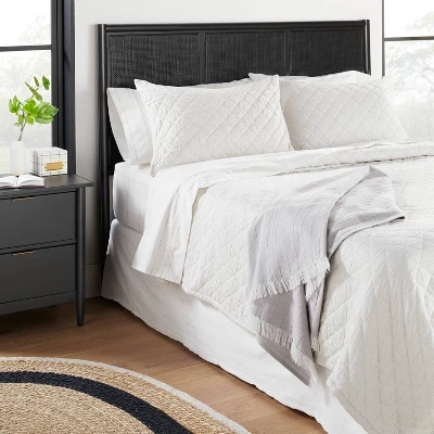 Diamond Stripe Matelassé Pillow Sham - Hearth & Hand™ With Magnolia 1 Diamond Stripe Matelassé Pillow Sham - Hearth & Hand™ With Magnolia