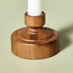 7"x3" Flameless Christmas Window Candle With Wood Base - Hearth & Hand™ With Magnolia -Furniture Store GUEST ffd6975e 2146 4e21 8ea0 9c4d357bd4f0